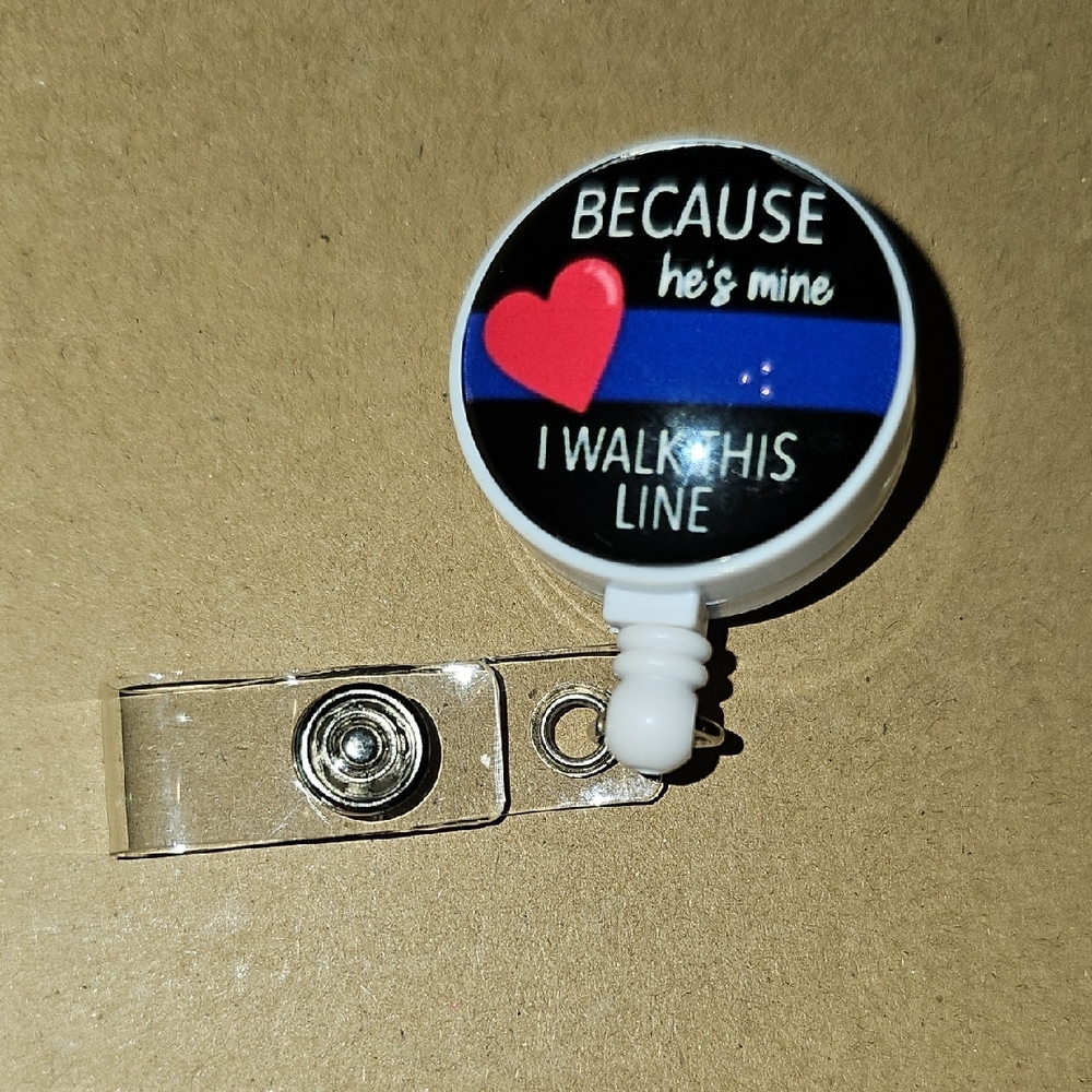 Heart Badge Reel with Clip